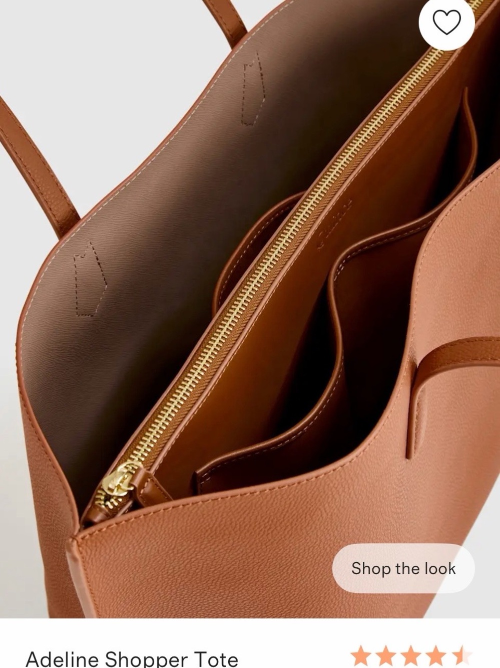 Quince Adeline Shopper Tote, Cognac - Picture 14 of 16